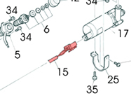 15) Cable assembly (water pump cable)